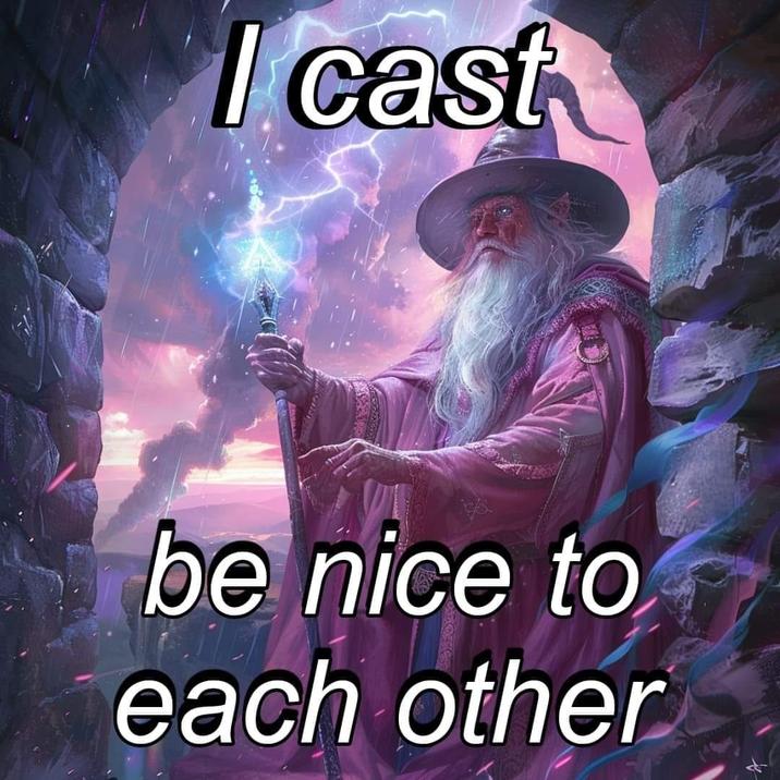 I cast be nice to each other