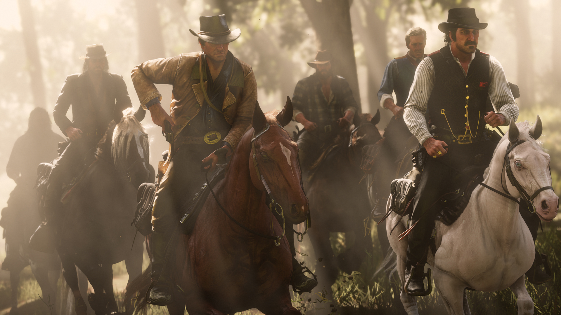 characters on horseback from red dead redemption 2