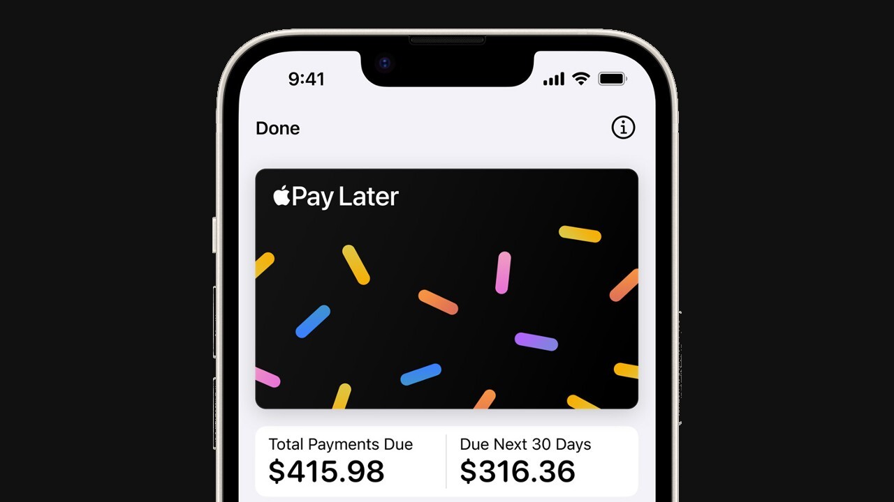 iphone screen showing apple pay later