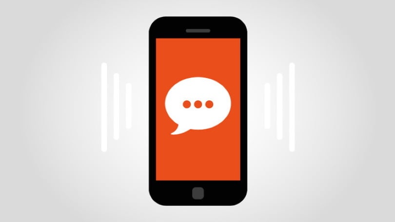 Cell phone conversation bubble