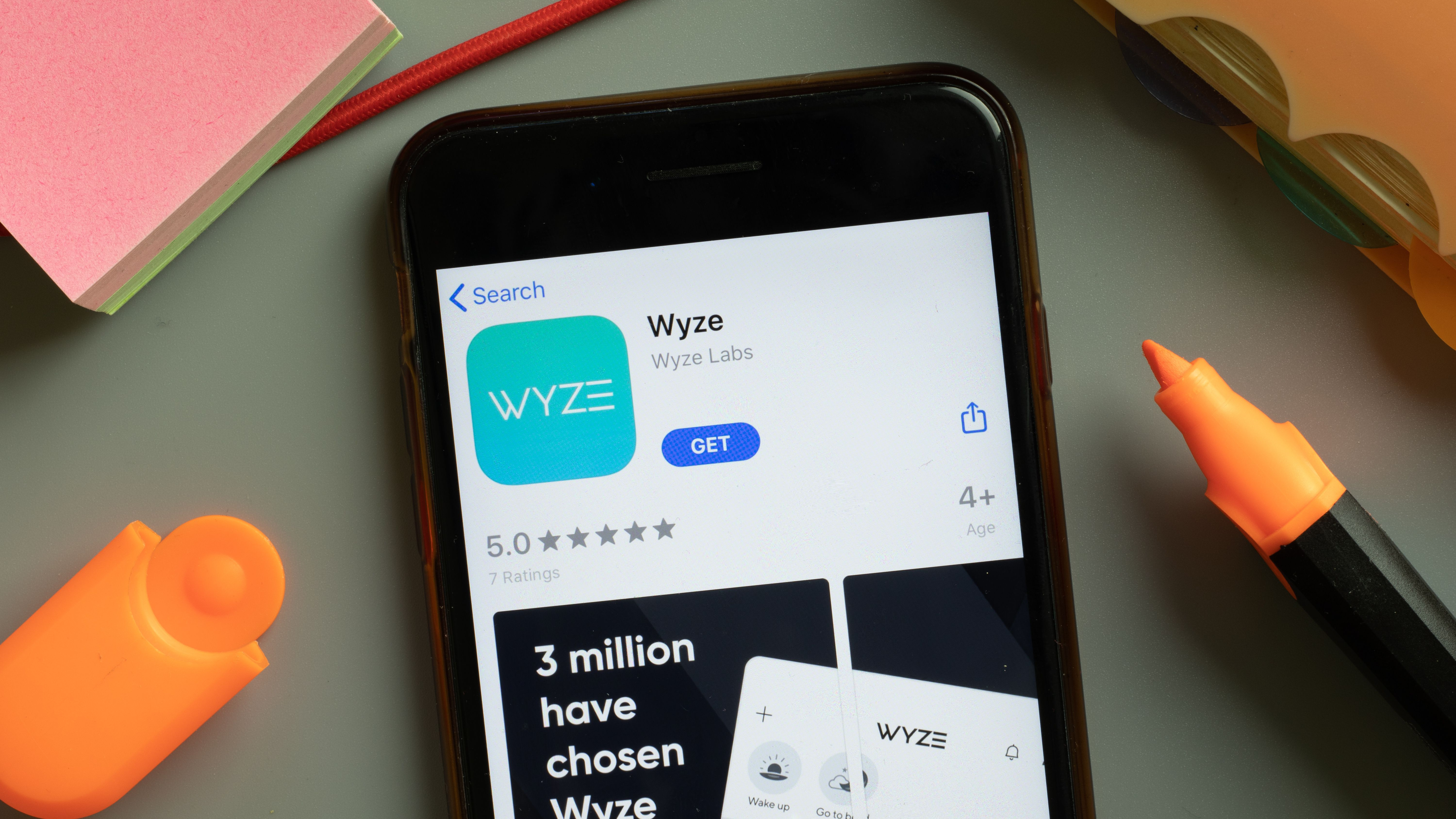 Wyze app running on a smartphone