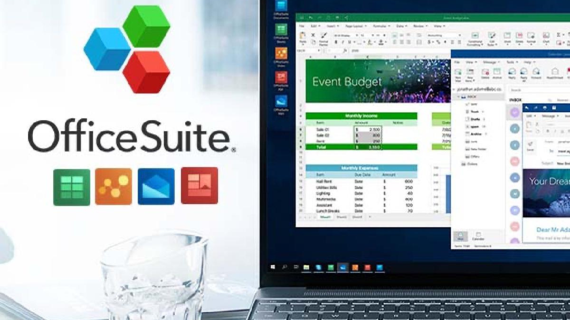 OfficeSuite on computer screen