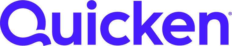 Quicken logo: the word quicken written in purple sans serif font on a white background