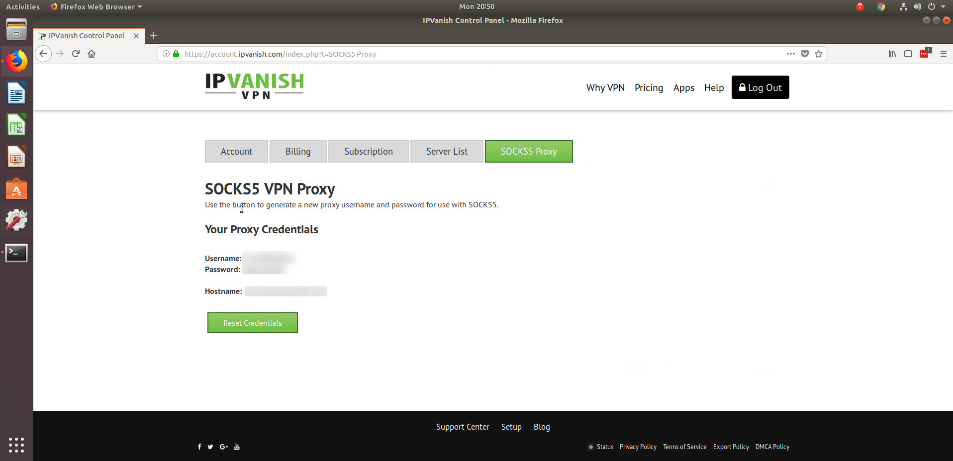 IPVanish VPN (for Linux) - Socks5 proxy for those that dont need a full VPN.