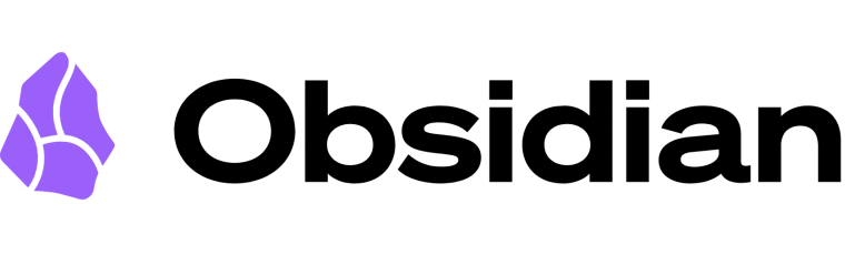 Obsidian logo: a purple rock-like shape next to the word "obsidian"
