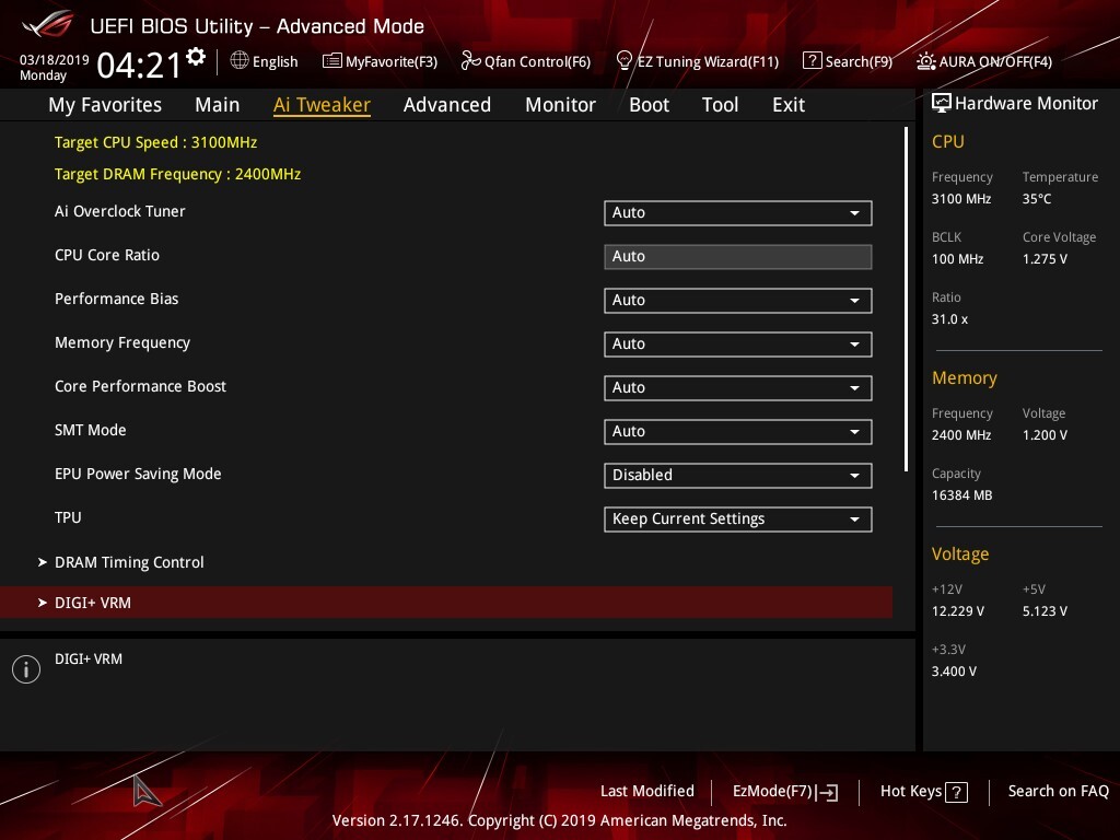 Asus ROG Strix B450-F Gaming (BIOS Advance OC)