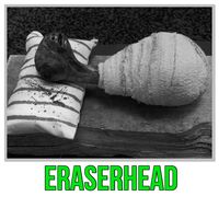 Polymer clay sculpture with bandages and little pillow. DjAaNmIeEsL ART #DavidLynch fan artwork