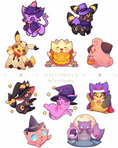 some very cute looking pokemon characters