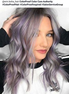 Lilac Silver Hair Ombre, Silvery Lilac Hair, Charcoal Lavender Hair, Lilac Frost Hair Color, Lilac Frost Hair, Lavender Grey Hair, Purple Grey Hair, Purple Ombre Hair, Grey Hair Transformation