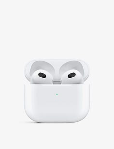 an apple airpods with its charging case