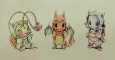 four different kinds of cartoon characters
