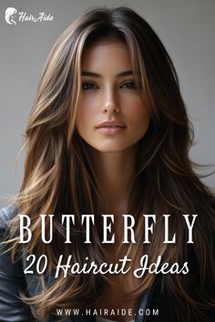 Achieve a dreamy, layered look with the effortlessly stylish butterfly haircut. Stylish Haircuts For Long Hair, Butterfly Bangs Haircut, Butterfly Haircut Layers, Women’s Haircuts Long, Fall Haircuts 2025 Long, Long Girls Haircut, Long Layered Hair Butterfly Cut, V Cut Hair Medium Length, Balayage Butterfly Cut