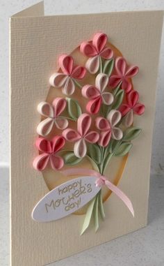 Pin by Fafy Quilling on Quilling Idéias in 2025 | Daisy cards, Cards handmade, Mothers day cards