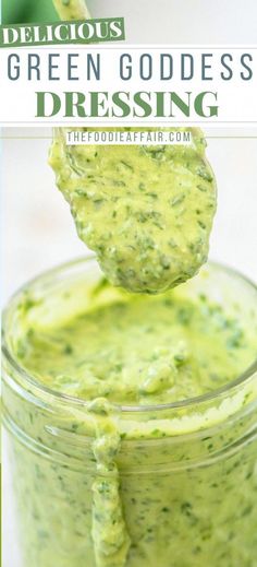 Green Goddess Dressing in 2025 | Salad dressing recipes healthy, Green goddess salad dressing, Salad dressing recipes homemade