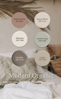 the color scheme for modern organic is shown in different shades