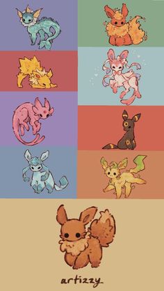 Pin de Anita Portugal Stadnik Nunes em Artes e ideias de desenhos em 2025 | Evoluções do pokémon eevee, Evoluções de eevee, Pokémon desenho
