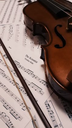 Violin on Sheet Music