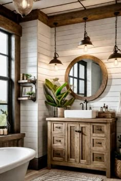Modern rustic decor – top designers reveal their secrets for styling the trend in 2025 | Bathroom interior design, Bathroom farmhouse style, Bathroom interior