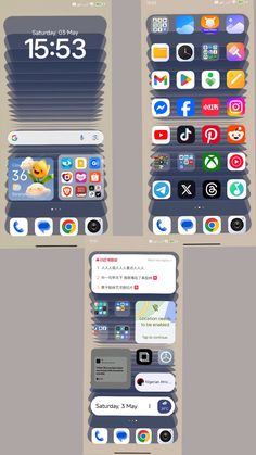 an image of the back side of a cell phone with different icons on it, including numbers