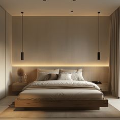 Creating a Cozy Bedroom Atmosphere with Curtains and Blinds in 2025 | Minimal bedroom, Home interior design, Minimalist bedroom