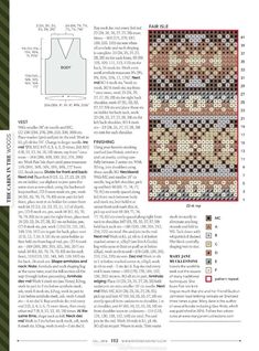 an article in the knitting book, with pictures of different patterns and colors on it