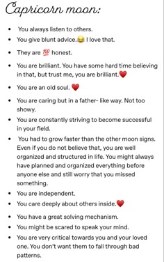 This is actually so sweet 🥲 and encouraging 🖤 | Capricorn moon sign, Astrology meaning, Capricorn moon