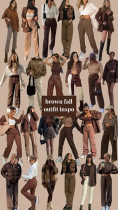 fall fashion inspo🤎 #shuffles #aestheticfashion #aestheticfall #brownaesthetic #brownmonochrome #fashion2022 #moodboard Cute Brown Fall Outfits, Brown Fashion Trend, Accessories For Brown Outfit, Fall Fashion Brown Pants, Fall Fashion Brown Tones, Brown Neutral Outfit Women, Casual Outfits Brown, Brown Skin Clothes Color, Brown Colored Outfits