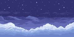 8bit pixel art night sky, game space landscape in 2025 | Pixel art background, Pixel art landscape, Game background art