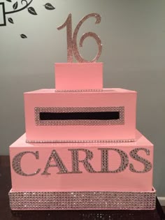 Light Pink Sweet 16 Card Box by LongIslandKreations on Etsy https://www.etsy.com/listing/263315398/light-pin… | Pink sweet 16, Sweet 16 decorations, Sweet 16 themes