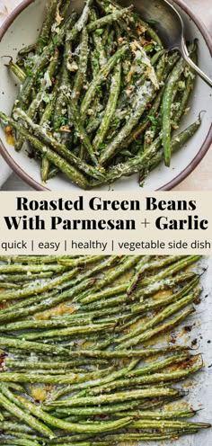Oven-Roasted Green Beans With Garlic & Parmesan | Walder Wellness | Recipe in 2025 | Roasted green bean recipes, Recipes, Vegetable side dishes healthy
