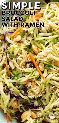 Broccoli Salad with Ramen in 2025 | Broccoli slaw recipes, Broccoli salad recipe, Slaw recipes