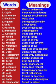 the words are in different colors and sizes, including red, blue, and white