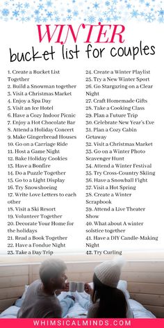 the winter bucket list for couples