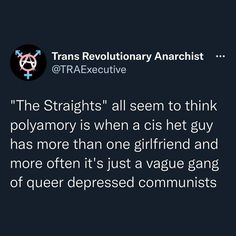 a tweet with the caption transs revolution anarchist