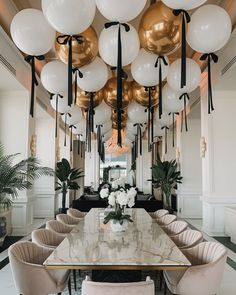 Balloons and celebratory atmosphere for a birthday dinner gathering in 2025 | Luxury birthday party, Birthday dinner party, Luxury birthday