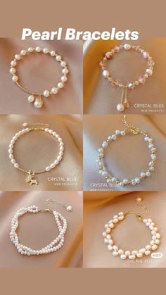 Diy Bracelets With Pearls, Accessories Diy Handmade, Trendy Pearl Beaded Bracelets For Gift, Trendy Pearl Bracelets For Gifts, Jewelry Accessories Handmade, Elegant Beaded Pearl Bracelets With Pearl Charm, Diy Wedding Jewelry, Cute Handmade Pearl Bracelet Gift, Modern Pearl Jewelry Design