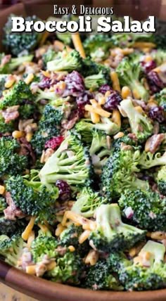Broccoli Salad - Sugar Spun Run in 2025 | Broccoli salad bacon, Fresh salad recipes, Salad side dishes