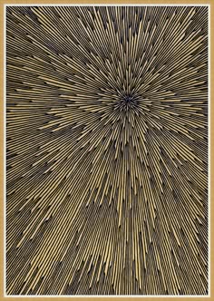 an image of a black and yellow background with lines in the center, as if it is