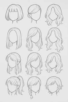 the different types of hair are shown in this drawing lesson, which shows how to draw your