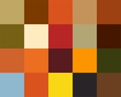 an orange and brown color scheme with squares