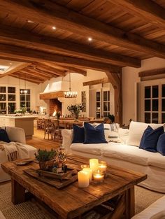 House With Wooden Beams, House Design Rustic, Wood Aesthetic House, Barn Inspired Homes, Acnh Ranch House Interior, Wooden House Living Room, House Design Wood, Country Style House Decor, Country Side Interior