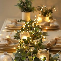 Pin by Jennifer Berryhill on One day in 2025 | Candle table decorations, Wedding table designs, Christmas table settings