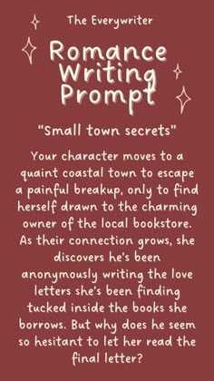 a poem written in white ink on a red background with the words romance writing propp