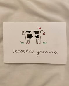Moochas Gracias Cow Thank You Card