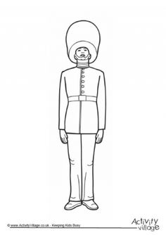 a drawing of a man in uniform