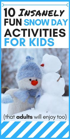 Snowy Day Outdoor Activities, Snow Day Kids, Outdoor Play In Snowy Weather, How To Entertain Kids On Snow Days, Snowday Activities, Snow Memes For Kids, Winter Family Activities, Snow Theme, Snow Activities