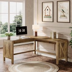 59" L-Shaped Desk, Corner Executive Office Table with Reinforced Panels in 2025 | Workspace inspiration, L shaped executive desk, L shaped desk