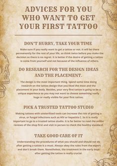 Advices for You Who Want to Get your First Tattoo