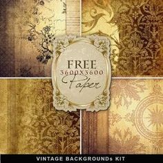 the vintage background pack includes gold and brown wallpapers
