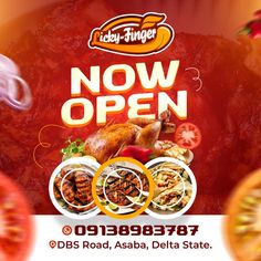 Now Open Flyer for Licky-Finger Food Stand